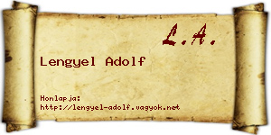 Lengyel Adolf névjegykártya